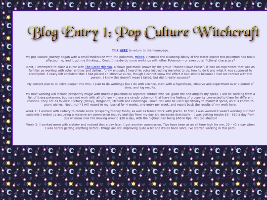 blog/popculture screenshot