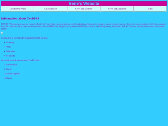 Covid-19 screenshot