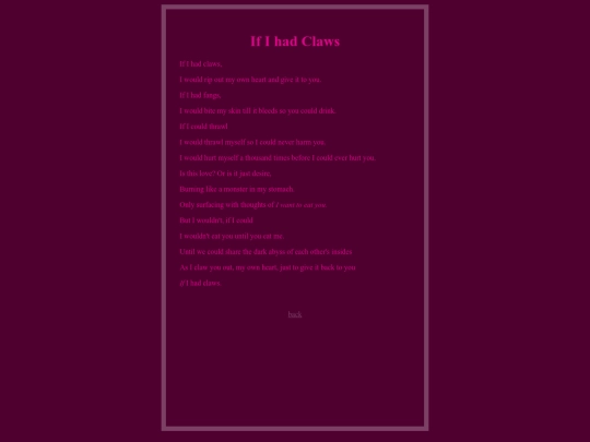Poetry/ifihadclaws screenshot