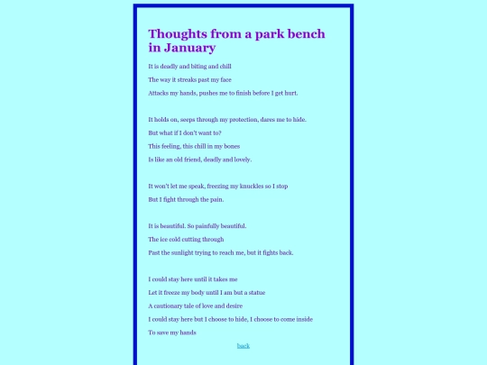 Poetry/january screenshot