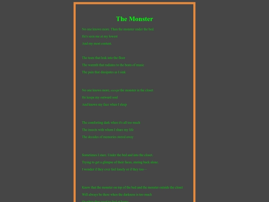 Poetry/themonster screenshot