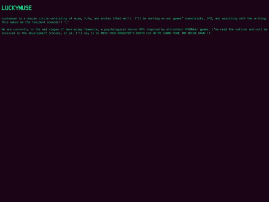 subpages/luckymuse screenshot