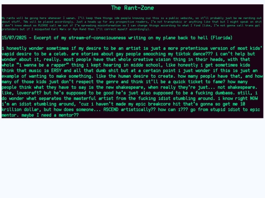 subpages/rants screenshot
