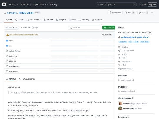 GitHub screenshot