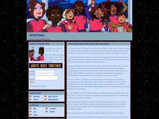 writing screenshot