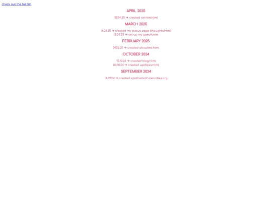 updates screenshot