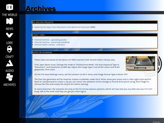 archives screenshot