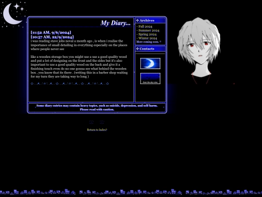 diary screenshot