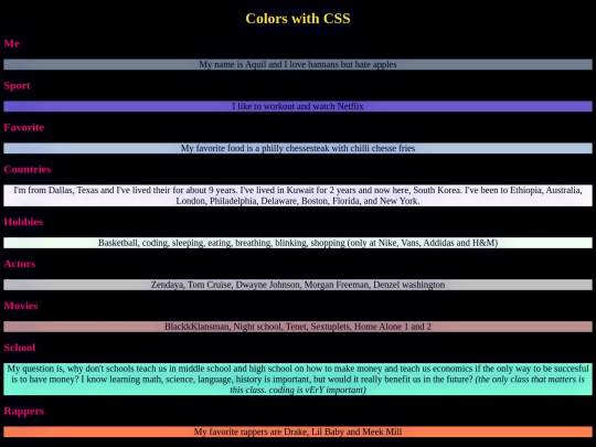 Colors screenshot