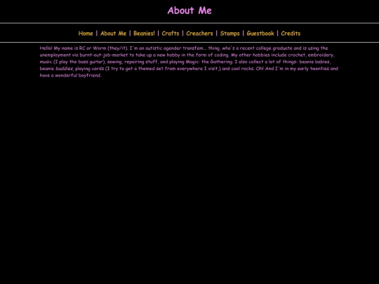 about-me screenshot
