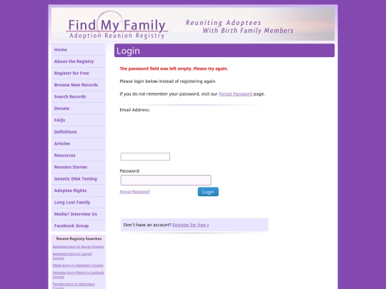 findmyfamily.org.login.htm.xss.p0c screenshot