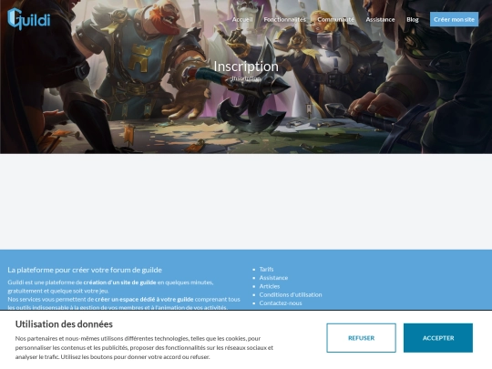 guildi.com.fr.inscription.xss.p0c screenshot