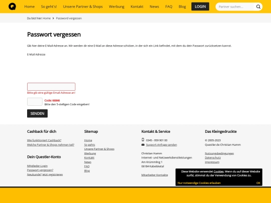 questler.de.forgot-password.xss.p0c screenshot