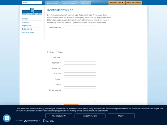 stadtwerke-schwerin.de.home.swsn.kontakt.xss.p0c screenshot