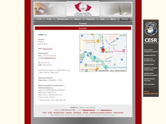 urmr.cz.kontakty.xss.p0c screenshot