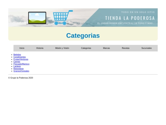 Actividad 2/categorias screenshot