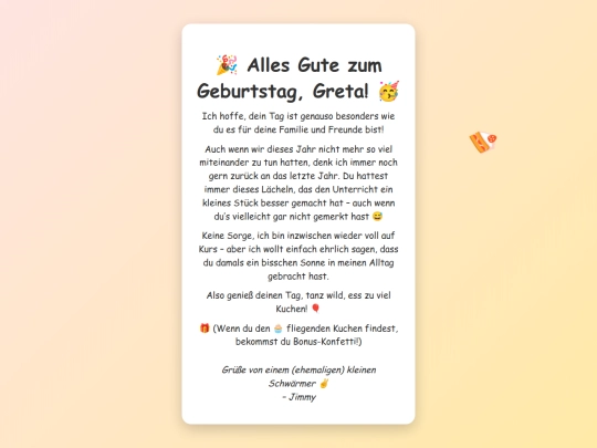 bday/greta screenshot