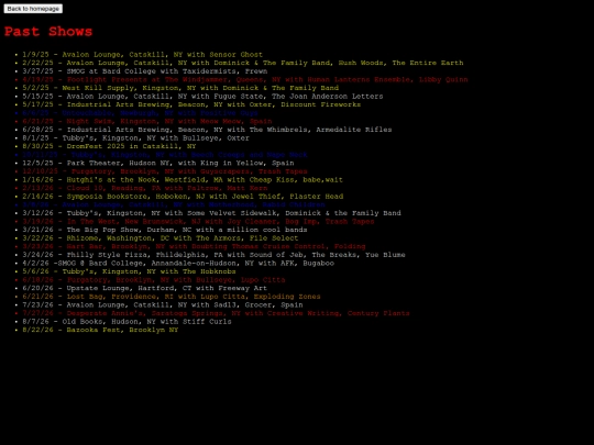 Showhistory screenshot