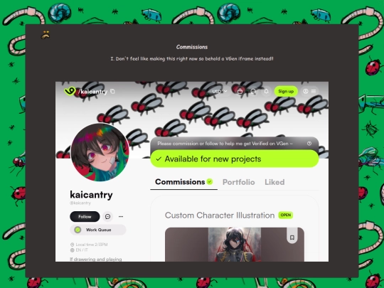 commissions screenshot