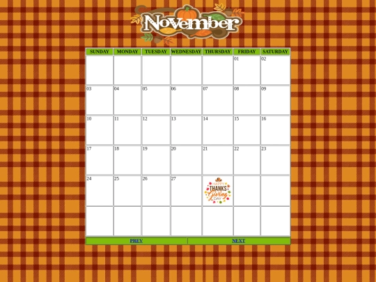 calendar/nov screenshot