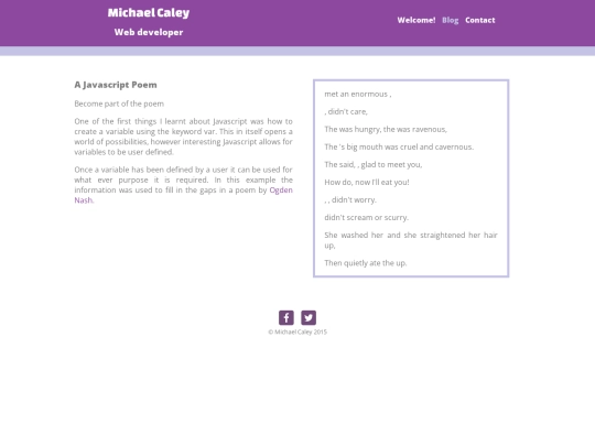 html/poempage screenshot