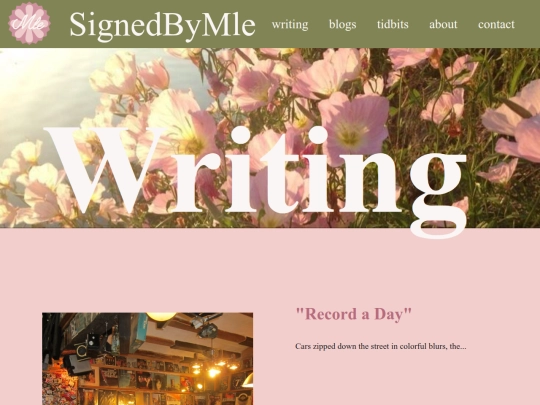 writing screenshot