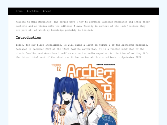 blog/posts/2024-09-09-Many-Magazines-Archetype screenshot