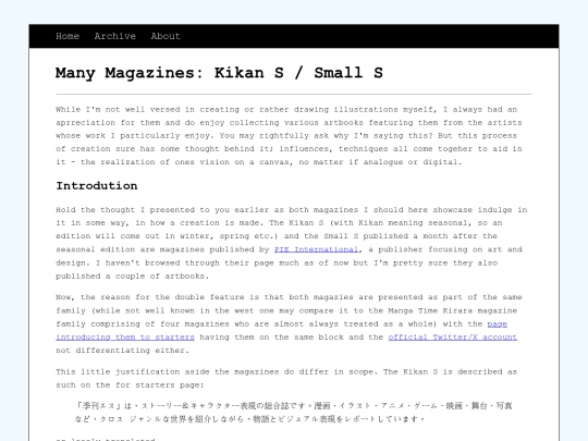 blog/posts/2025-02-19-Many-Magazines-KikanS-SmallS screenshot