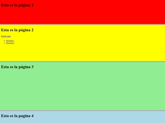 ejemplos/frames/ejemploframesrows screenshot