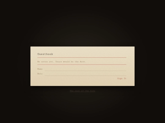 guestbook screenshot