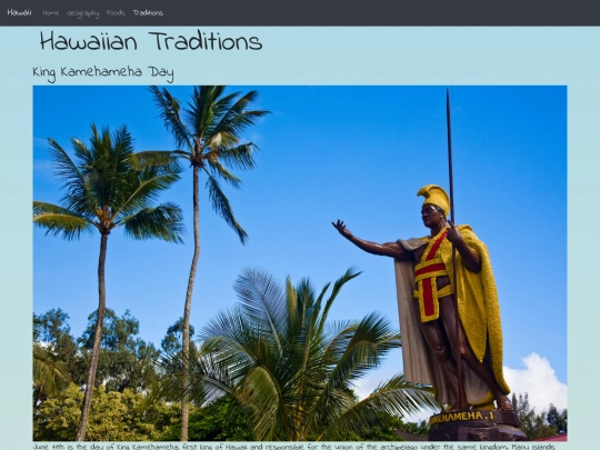 pages/traditions screenshot
