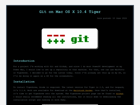 git_on_tiger screenshot