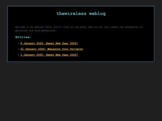 weblog screenshot