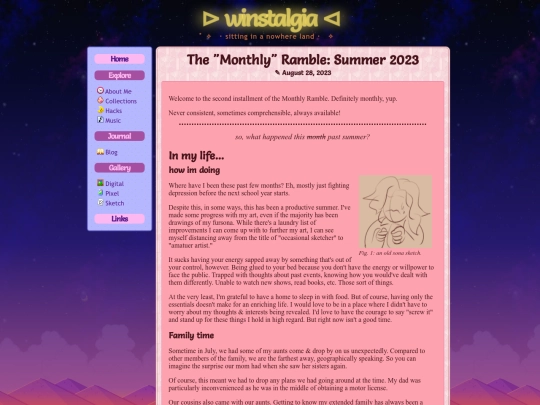 journal/blog/2023-08-28-Monthly-Ramble-Summer-2023 screenshot