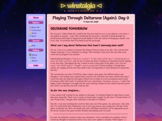 journal/blog/2025-06-04-Playing-Through-Deltarune-Again-Day-00 screenshot