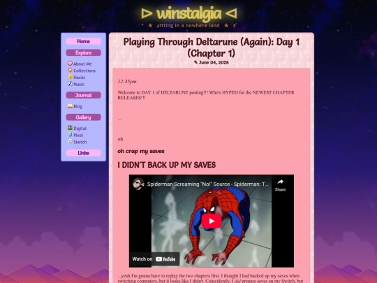 journal/blog/2025-06-04-Playing-Through-Deltarune-Again-Day-01 screenshot