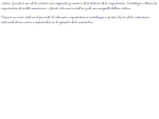 Pagina Antoni Gaudi/Semblanza screenshot