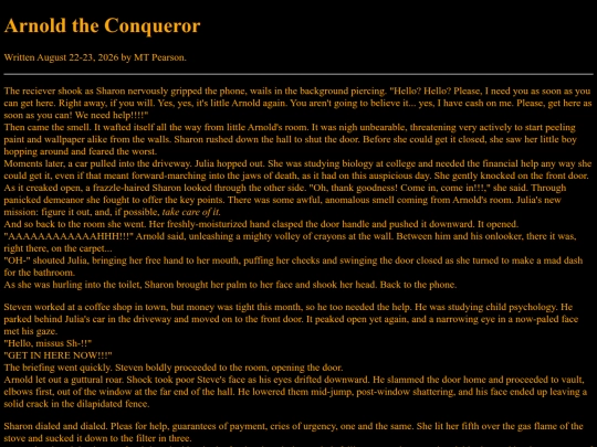 shortstories/arnoldtheconqueror screenshot