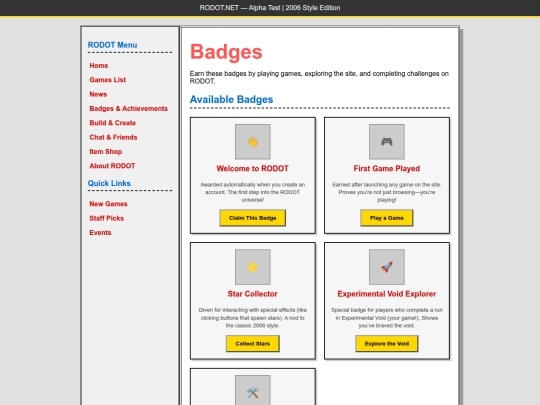 badges screenshot