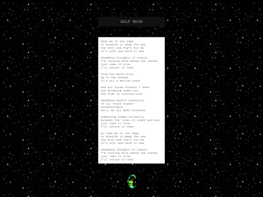 lyrics_halfmoon screenshot