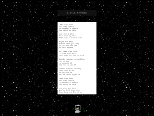 lyrics_littlenumbers screenshot