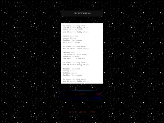 lyrics_thunderhead screenshot