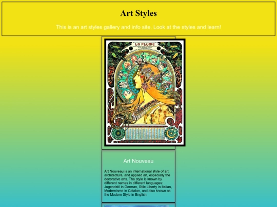 Art styles/flexbox screenshot