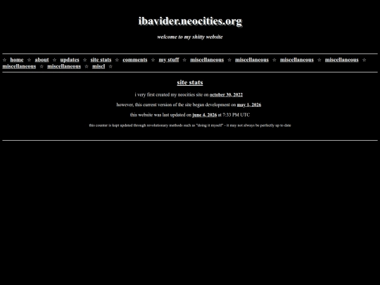 sitestats screenshot