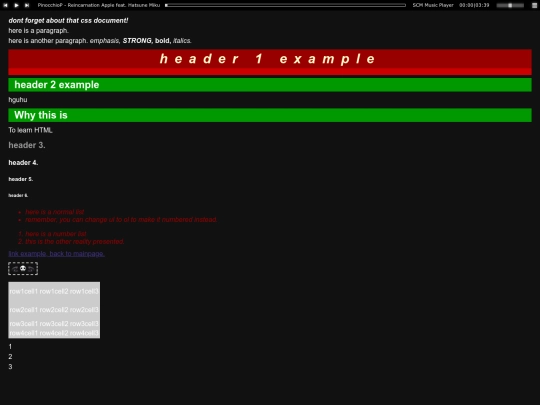 testingpage screenshot