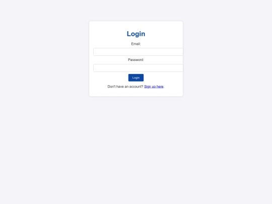 login screenshot