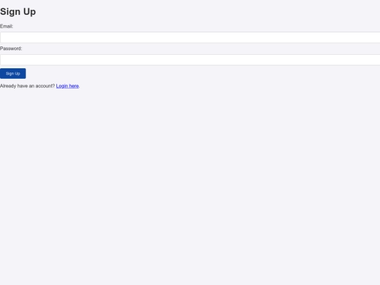 signup screenshot