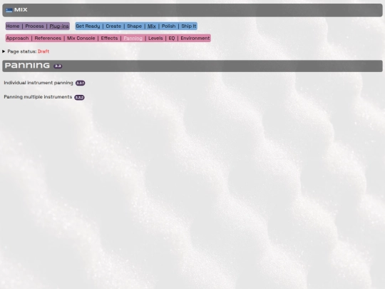 mixing/panning screenshot