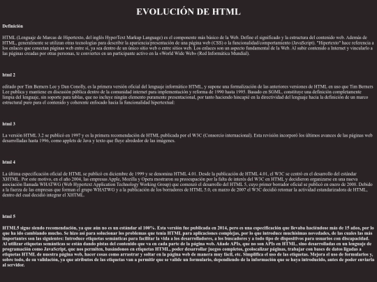 evolucionhtml screenshot