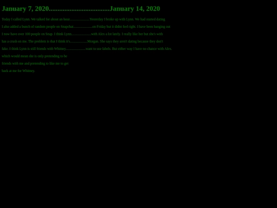 entries screenshot